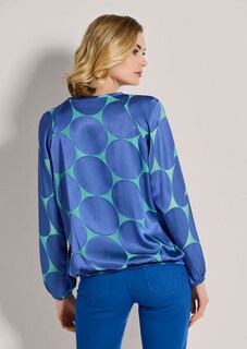 Satinbluse mit Retro Print thumbnail 4
