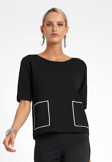 Pull manches courtes avec poches plaquées thumbnail 4
