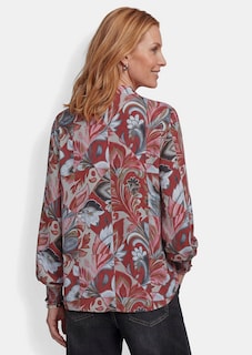 Blouse à enfiler en satin de viscose chatoyant thumbnail 3