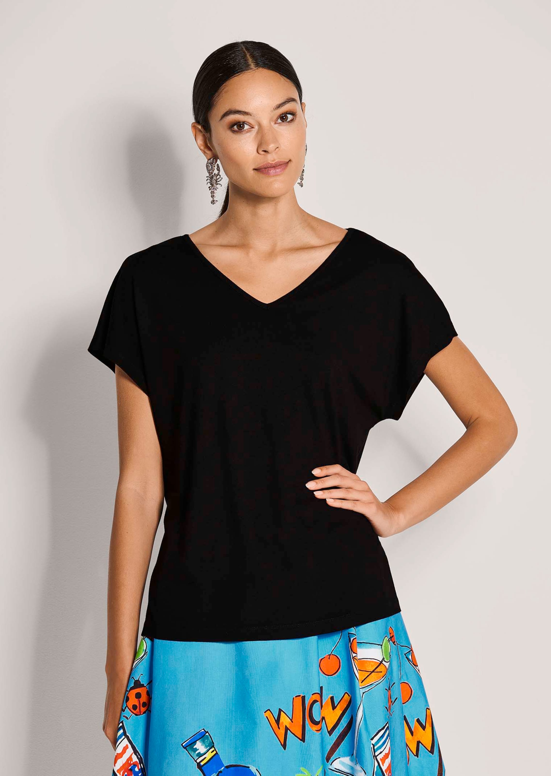 Viskose-Shirt mit dekorativen Rückendetails