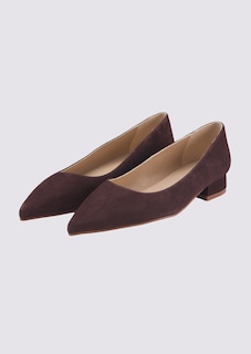 Spitze Ballerinas aus Veloursleder thumbnail 2