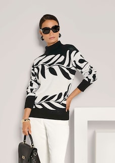 Jacquard-Pullover mit floralem Muster thumbnail 5
