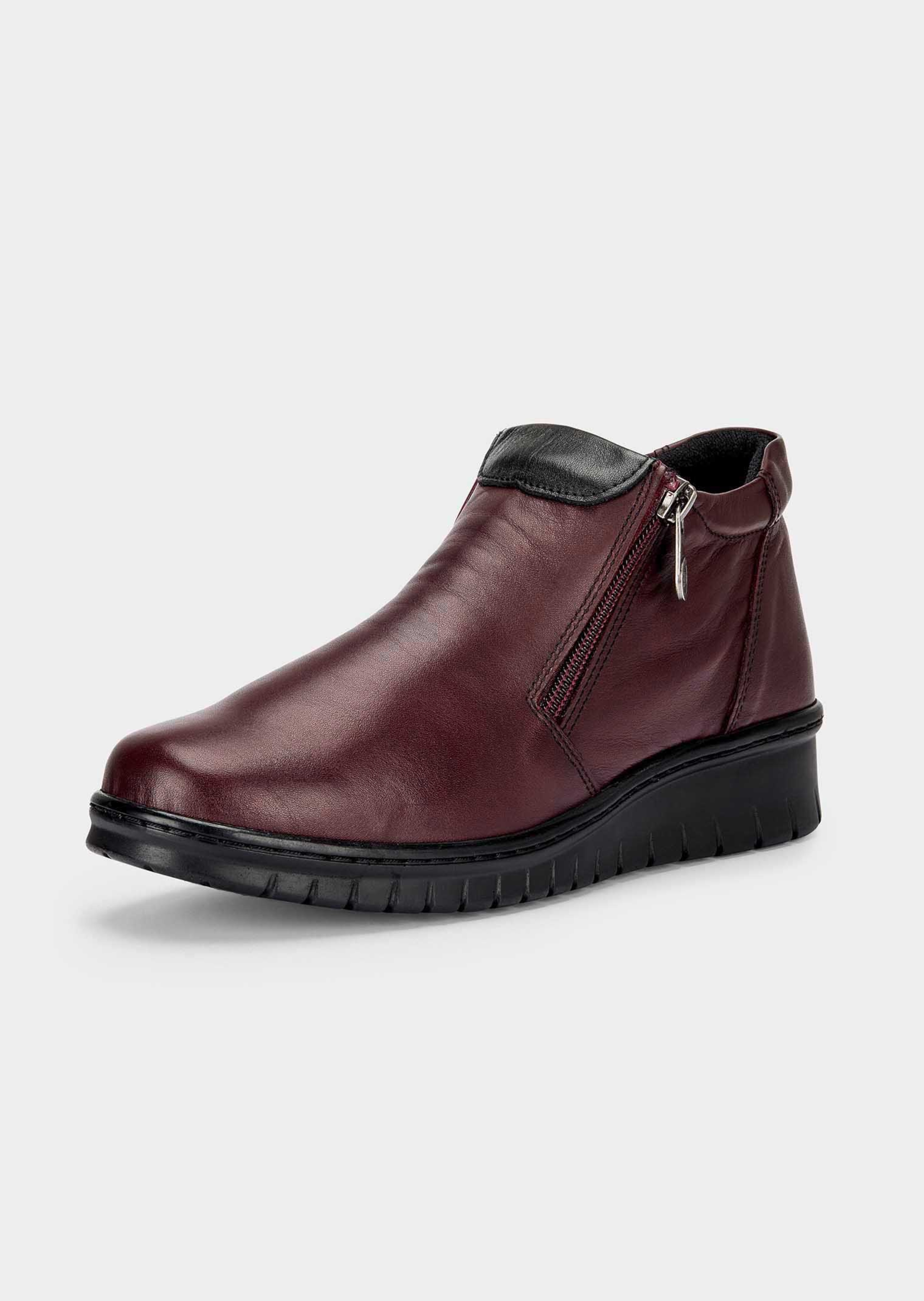 Stiefeletten aus Leder mit Reissverschlüssen
