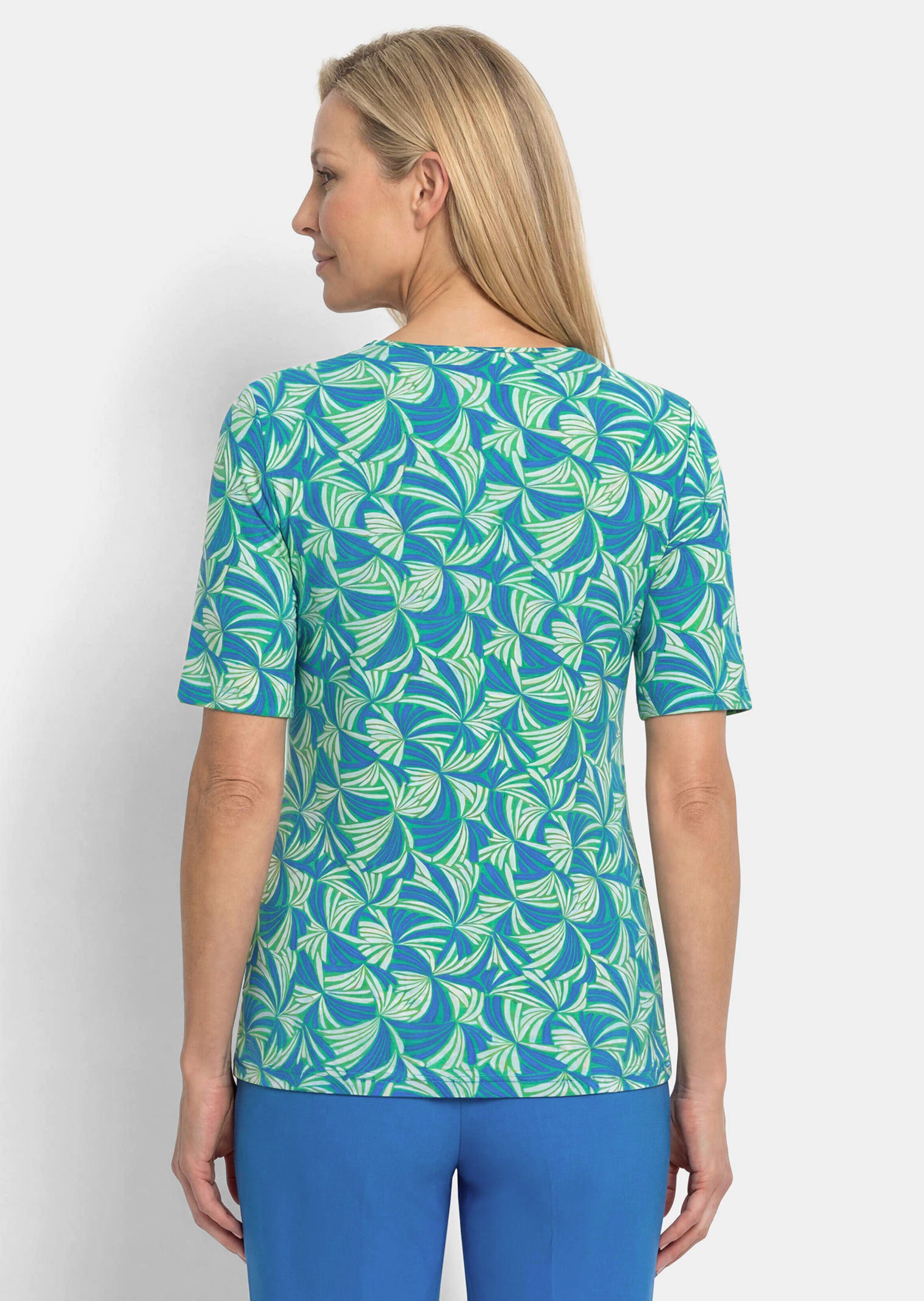 Viskoseshirt mit Blättermuster thumbnail 3