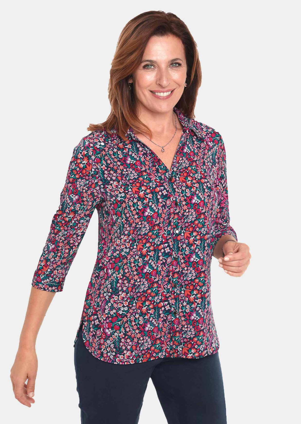 Pflegeleichte Bluse mit 3/4-Arm