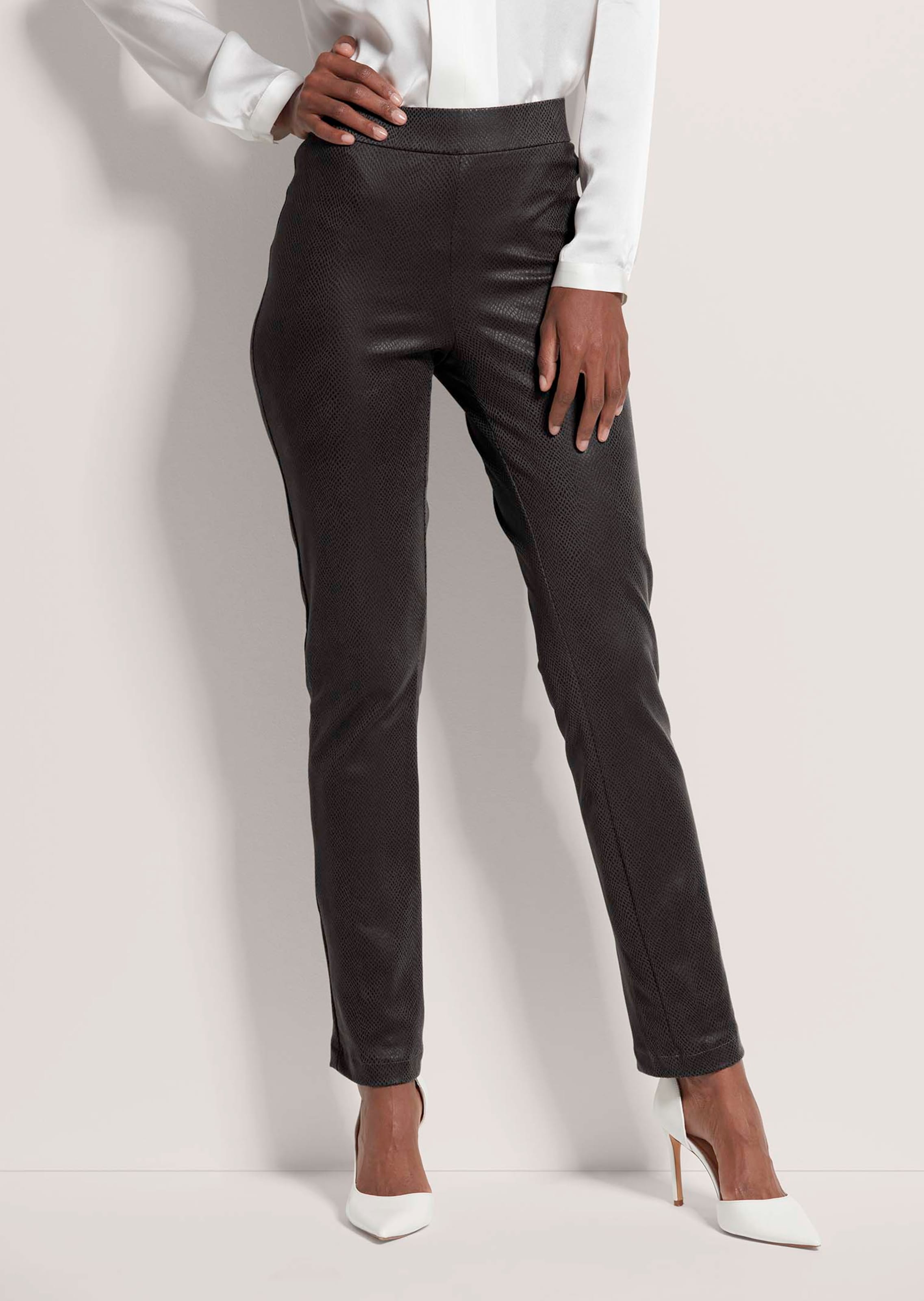 Stretch-Hose mit Snake-Print