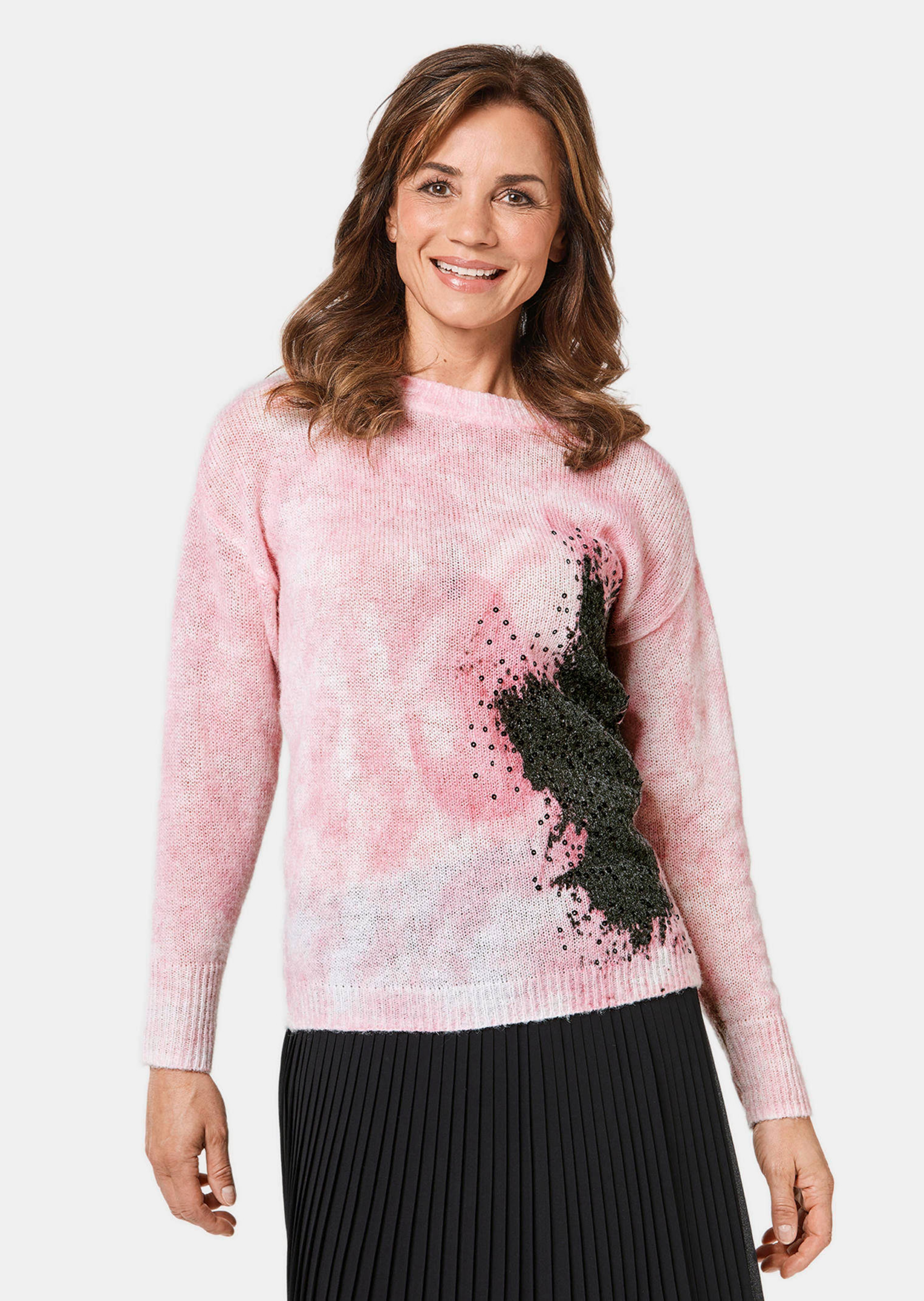 Pull avec imprimé et paillettes