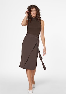 Wrap skirt with tie ribbon thumbnail 3