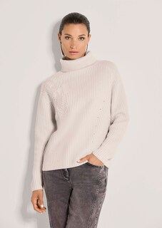 Rollkragen-Pullover mit charmanter Blütenstickerei thumbnail 2