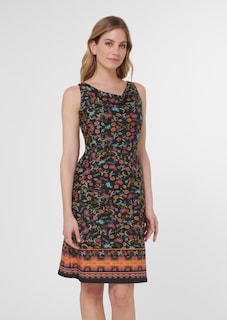 Bedrucktes Kleid mit Wasserfallausschnitt thumbnail 2