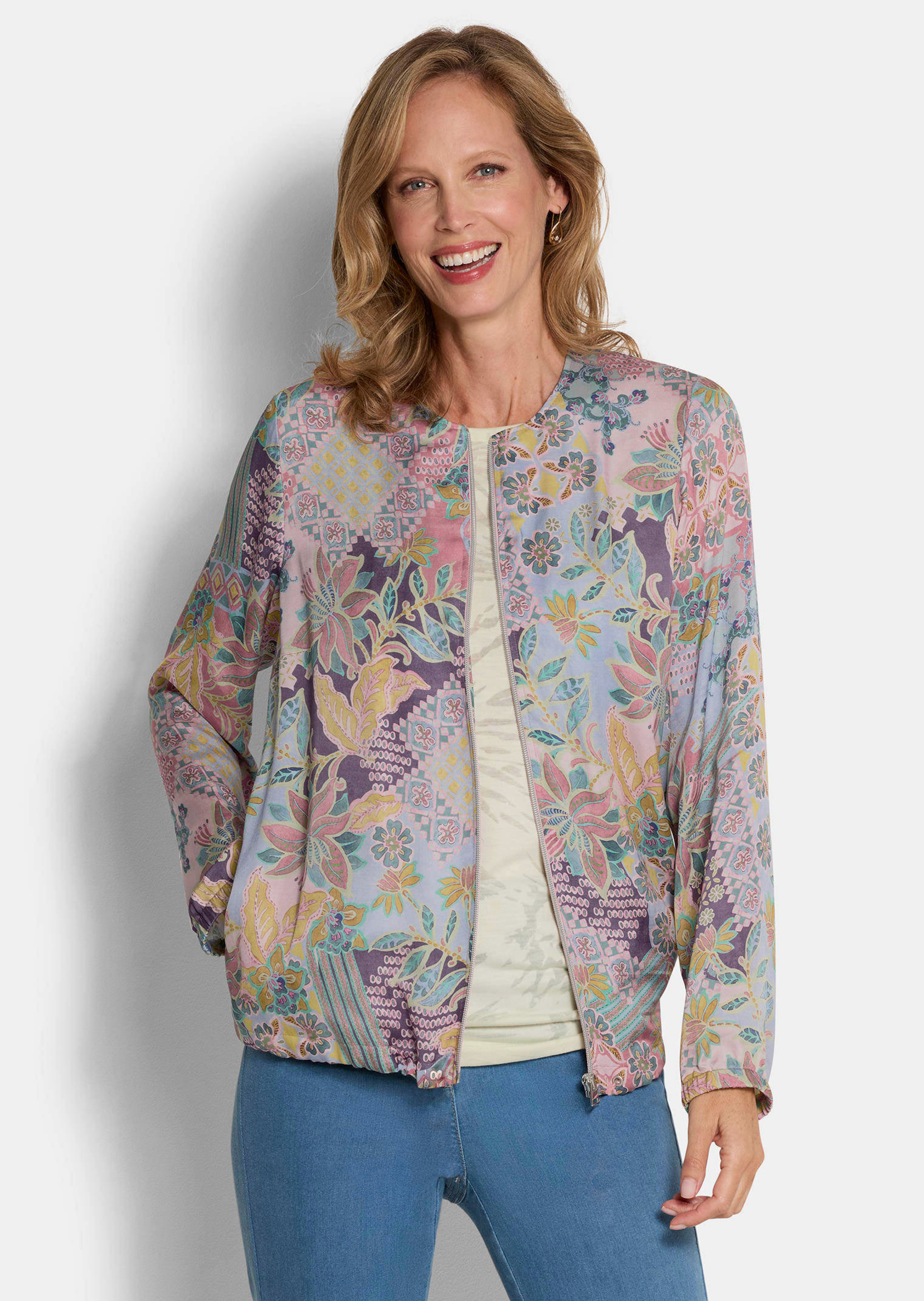 Blouson léger en satin de viscose