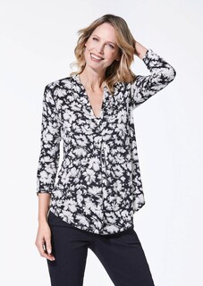 Bequeme Jersey-Bluse mit Blumenmuster thumbnail 1