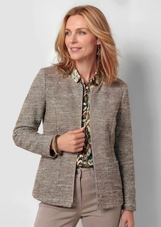 Jacke in Bouclé-Optik mit Baumwolle thumbnail 7