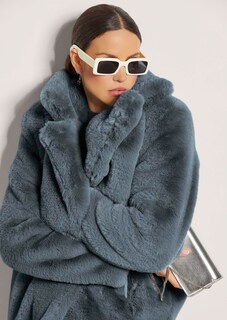 Manteau long en fausse fourrure thumbnail 5