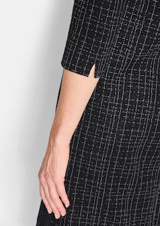 Jerseykleid in Tweed-Optik mit feinem Glanz thumbnail 5