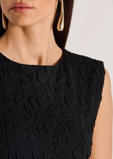 Ärmelloses Etui-Kleid in Struktur-Qualität thumbnail 5