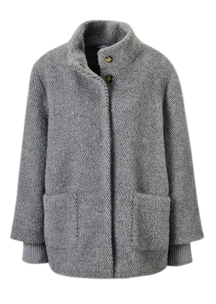 Veste tendance avec finitions en tricot