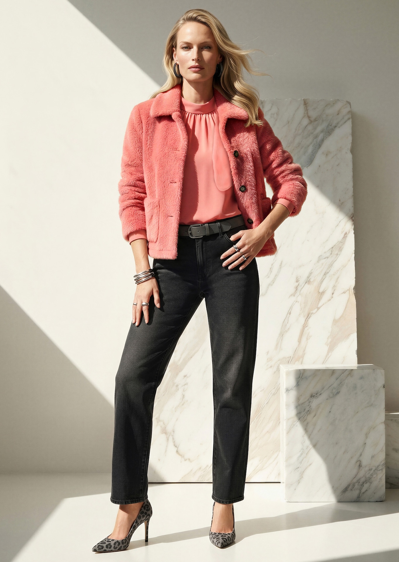 Modieuze barrel-leg jeans