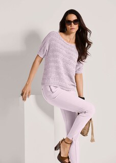 Ribbon-yarn jumper with sheen effect thumbnail 5