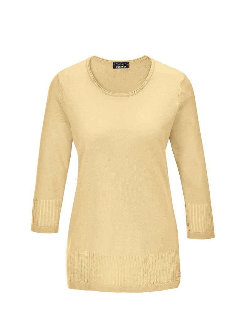 Gepflegter Ajour-Pullover mit femininen Durchbrüchen