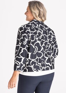Blazer aus schimmernder Jacquard-Ware thumbnail 3