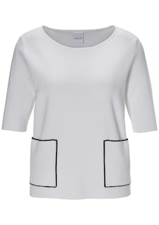 Pull manches courtes avec poches plaquées thumbnail 2