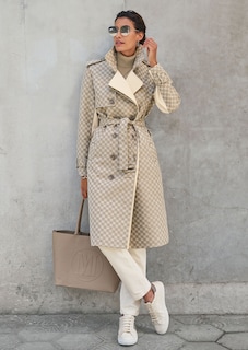 Trenchcoat mit edlem M-Logo-Jacquard thumbnail 1