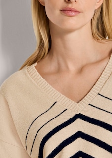 Sportiver Strickpullover mit Streifenmuster thumbnail 6