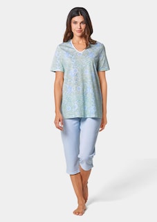 Baumwoll-Pyjama mit Halbarm thumbnail 2