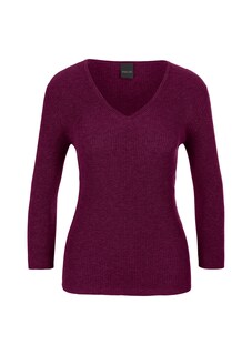 Rib knit jumper with close-fitting design and 3/4-length sleeves thumbnail 6