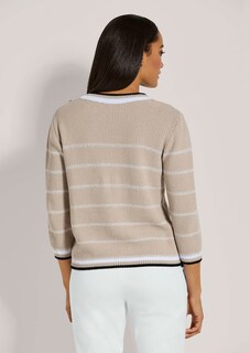 Rundhals-Pullover mit Streifen thumbnail 4