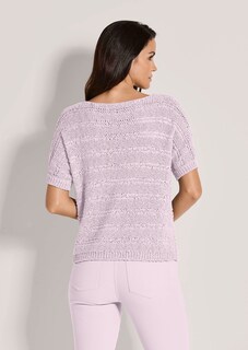 Ribbon-yarn jumper with sheen effect thumbnail 4