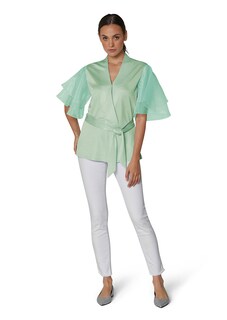 Bluse im Metallic-Look mit transparenten Ärmeln thumbnail 3