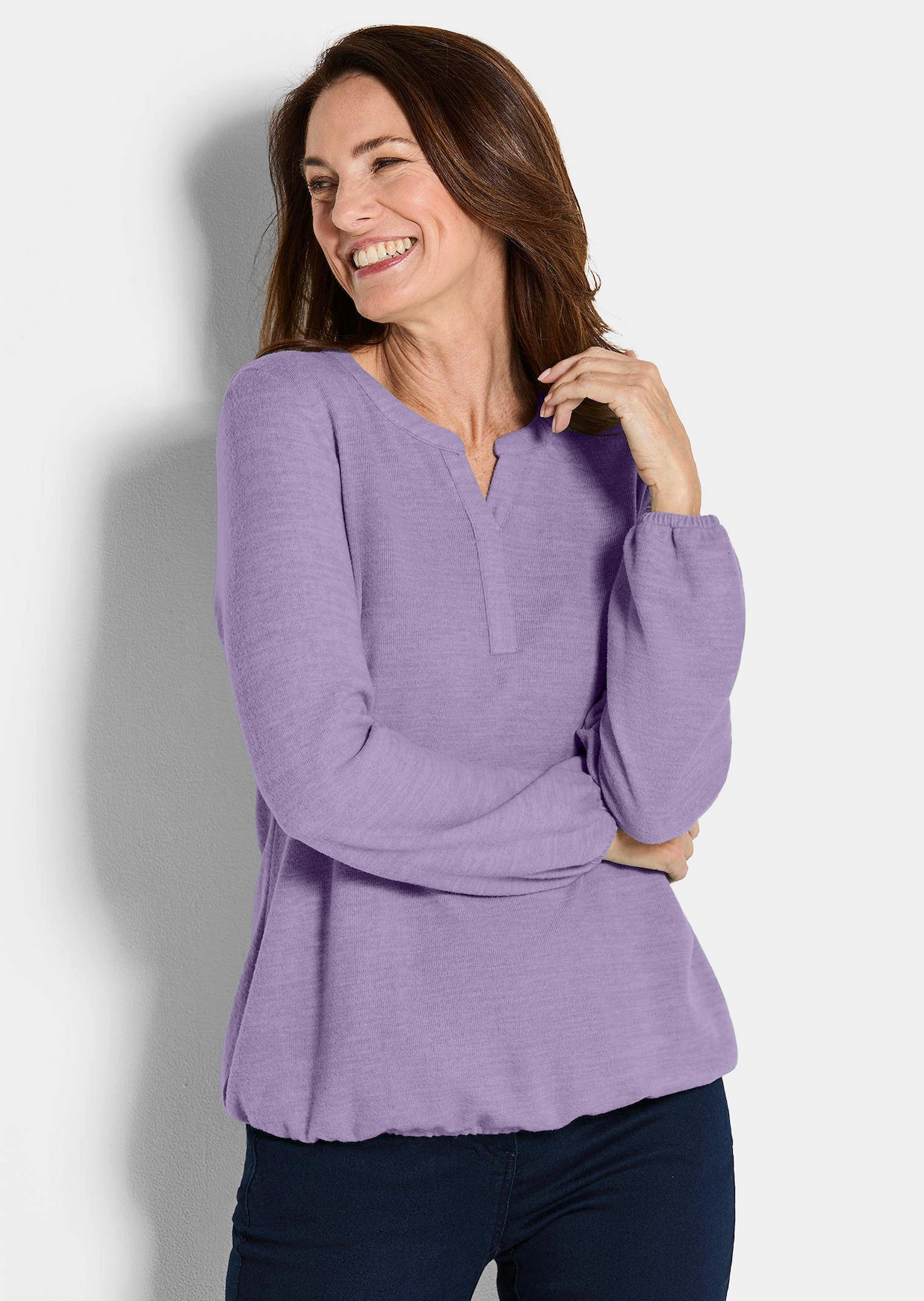 Shirt aus flauschigem Jersey