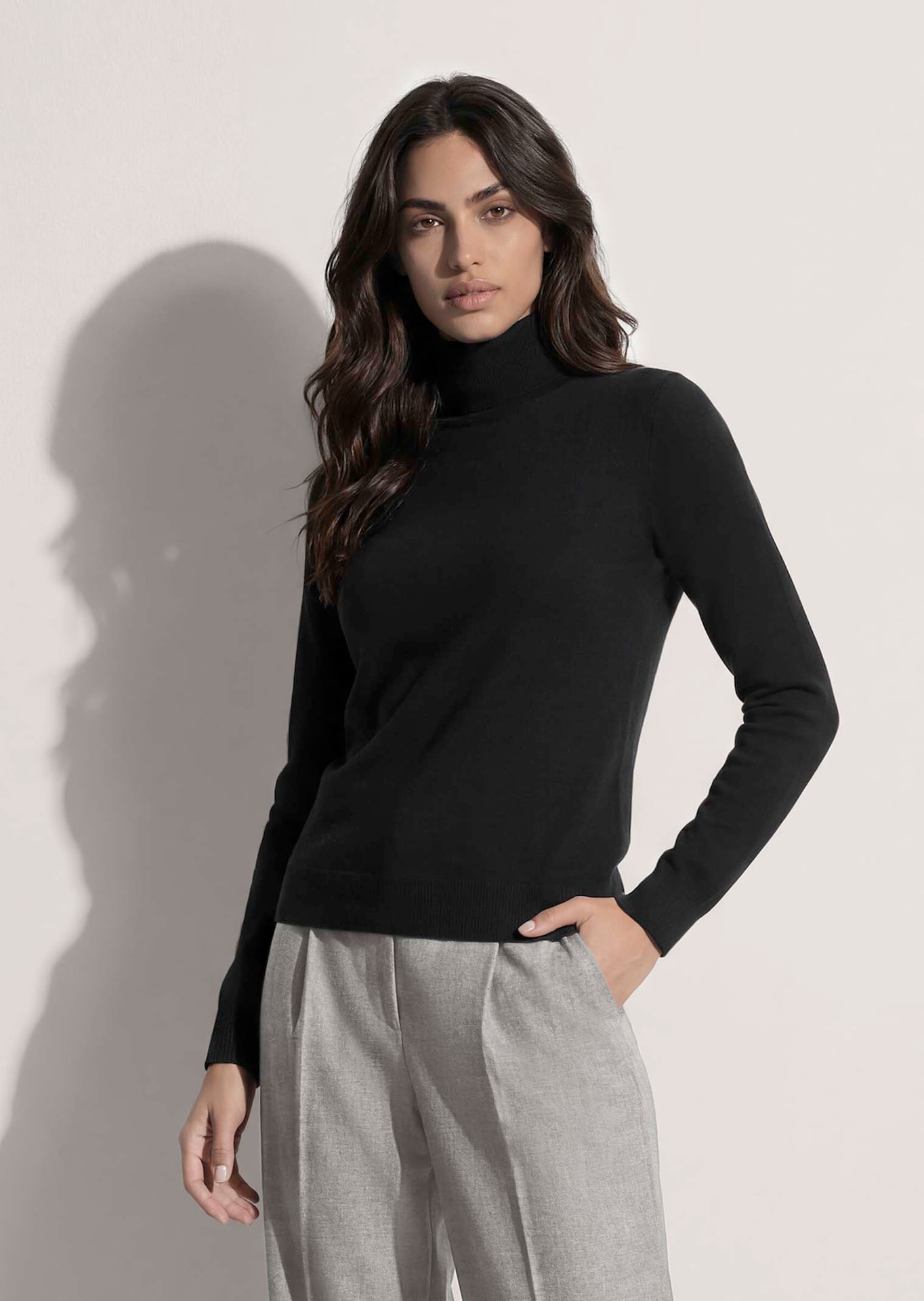 Pull en cachemire à col roulé