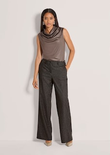 Pinstripe trousers with wide-leg trousers thumbnail 3