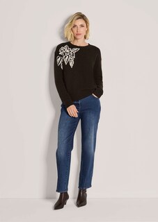 Pull en maille avec motif floral thumbnail 3