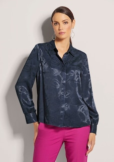 Hemdbluse mit Jacquard-Dessin thumbnail 2