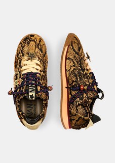 Trainers made from pony-hair leather with a reptile print thumbnail 2