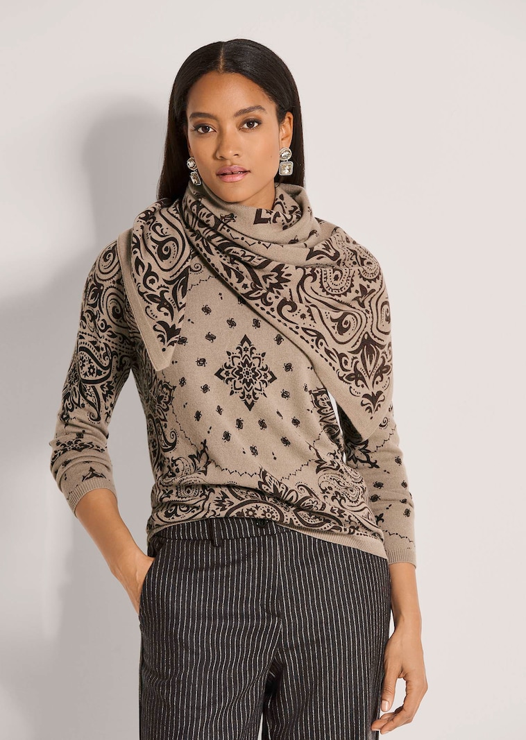 Kasjmier sjaal met paisleyprint