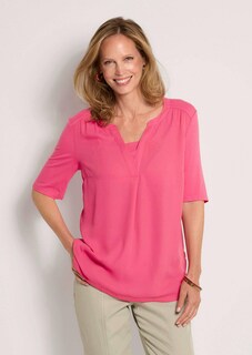 Comfortabel blouseshirt van chiffon en jersey thumbnail 7
