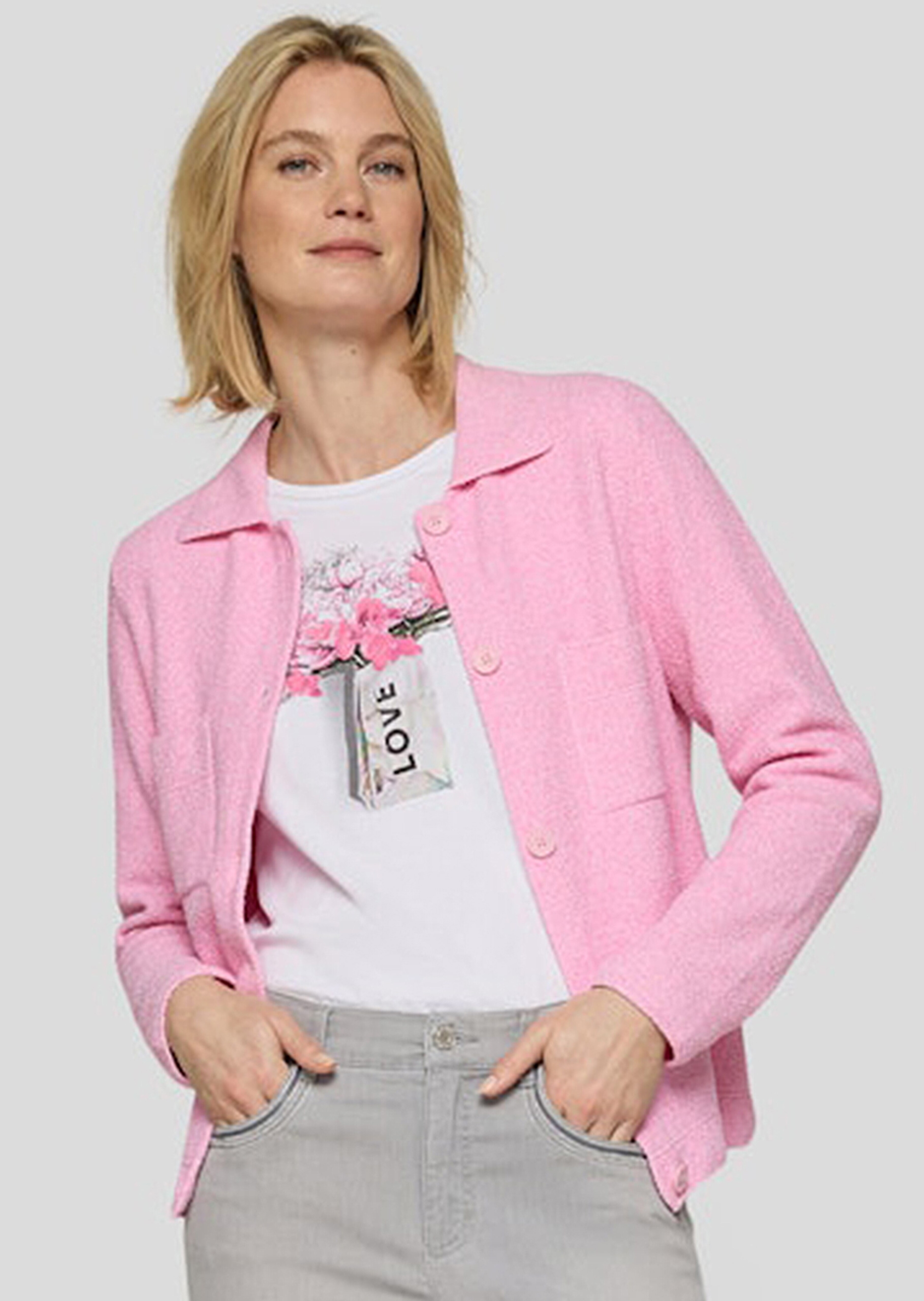 Veste en tricot, façon chemisier