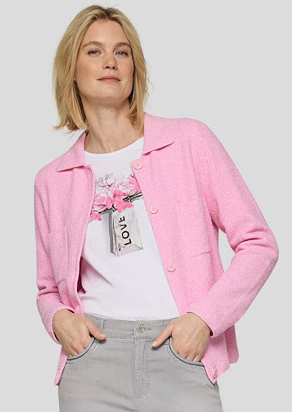 Tricot jasje in overhemdstijl