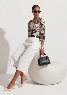 Bluse mit Blätterprint thumbnail 5