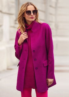Lange blazer met elegante structuur thumbnail 1