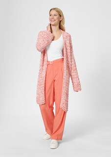 Lange Strickjacke in Bicolour-Optik thumbnail 3