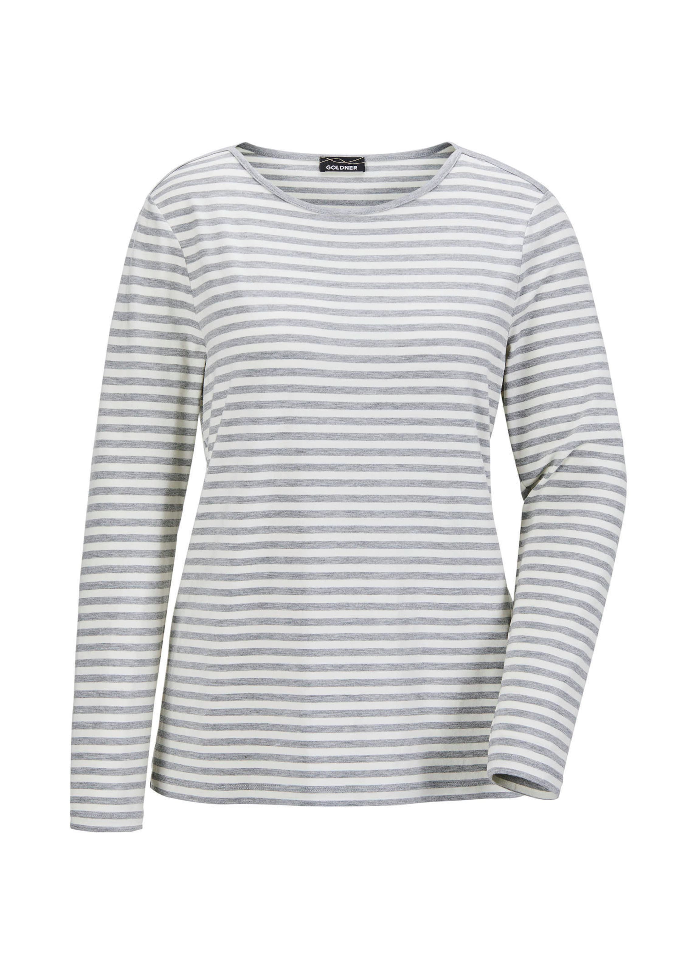 Gestreept shirt met boothals