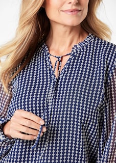 Chiffonbluse mit Gummibündchen thumbnail 6