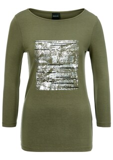 Bedrucktes Jersey-Shirt mit 3/4-Ärmeln thumbnail 2