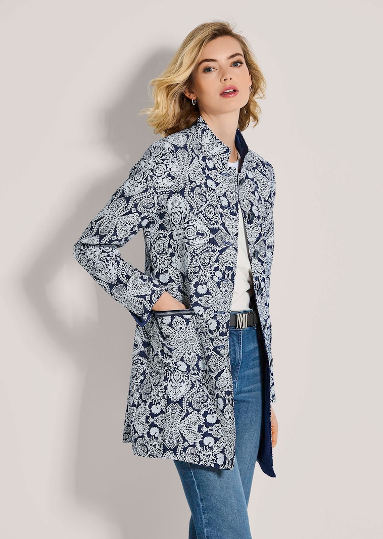 Jacquard-patterned frock coat